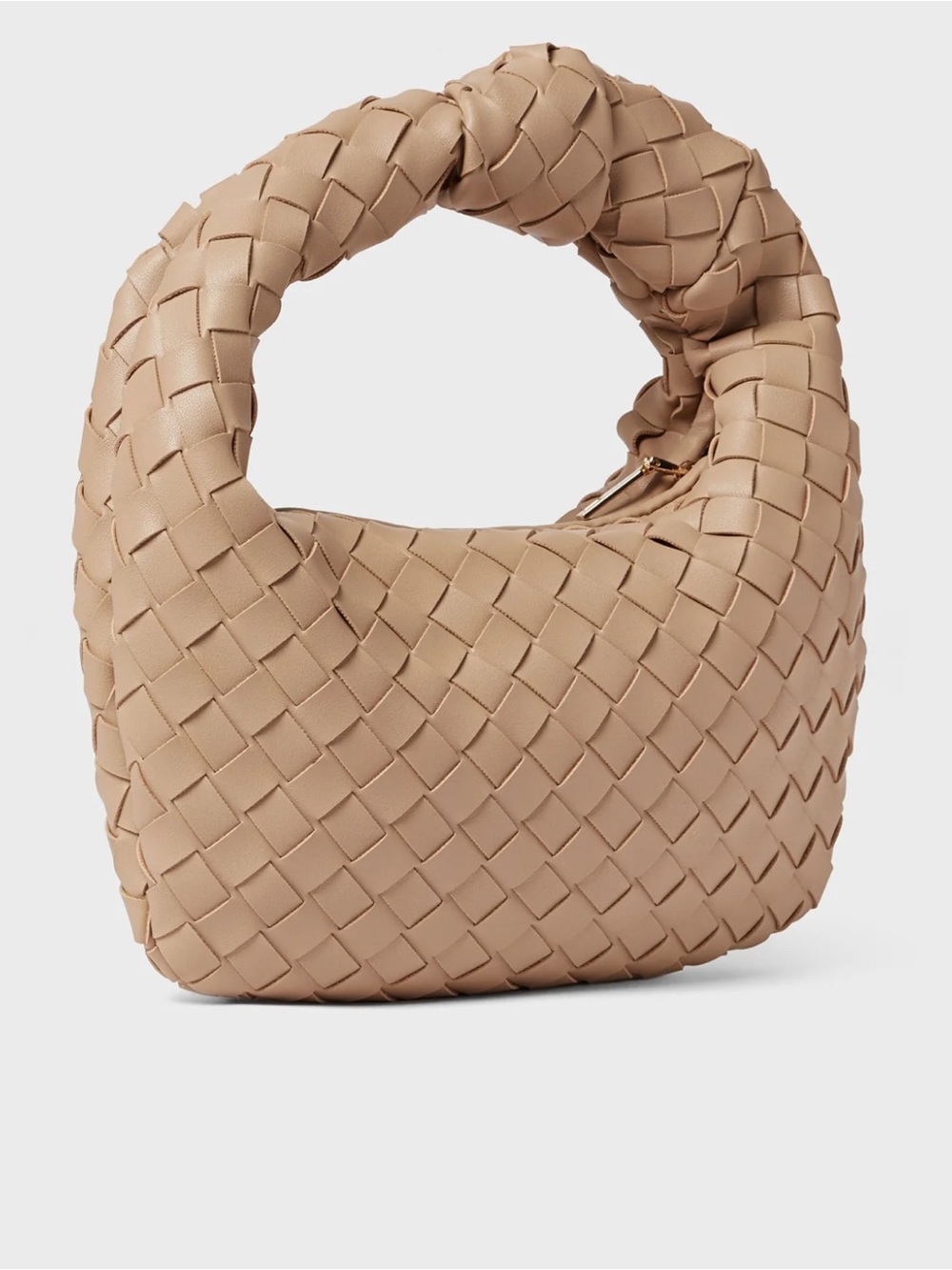 Tuckernuck Woven Knot-Handle Hobo Bag - Tan - Picture 4 of 8
